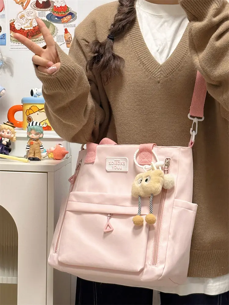 Korean Style Cute Bear Pom Pom Shoulder Bag — feature 27