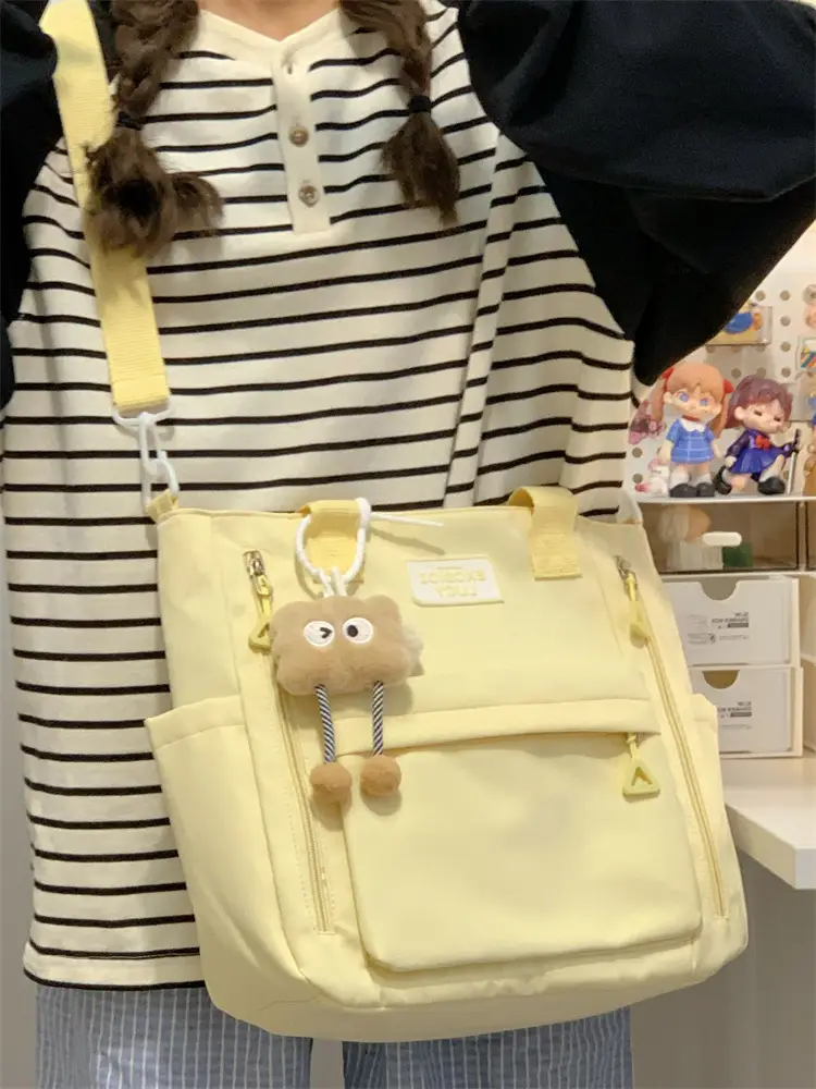 Korean Style Cute Bear Pom Pom Shoulder Bag — feature 35