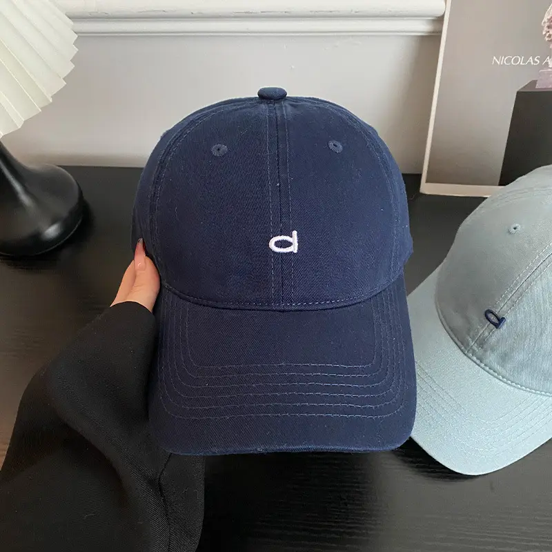 Korean Style Oversized Blue Baseball Cap for Women - Image 9