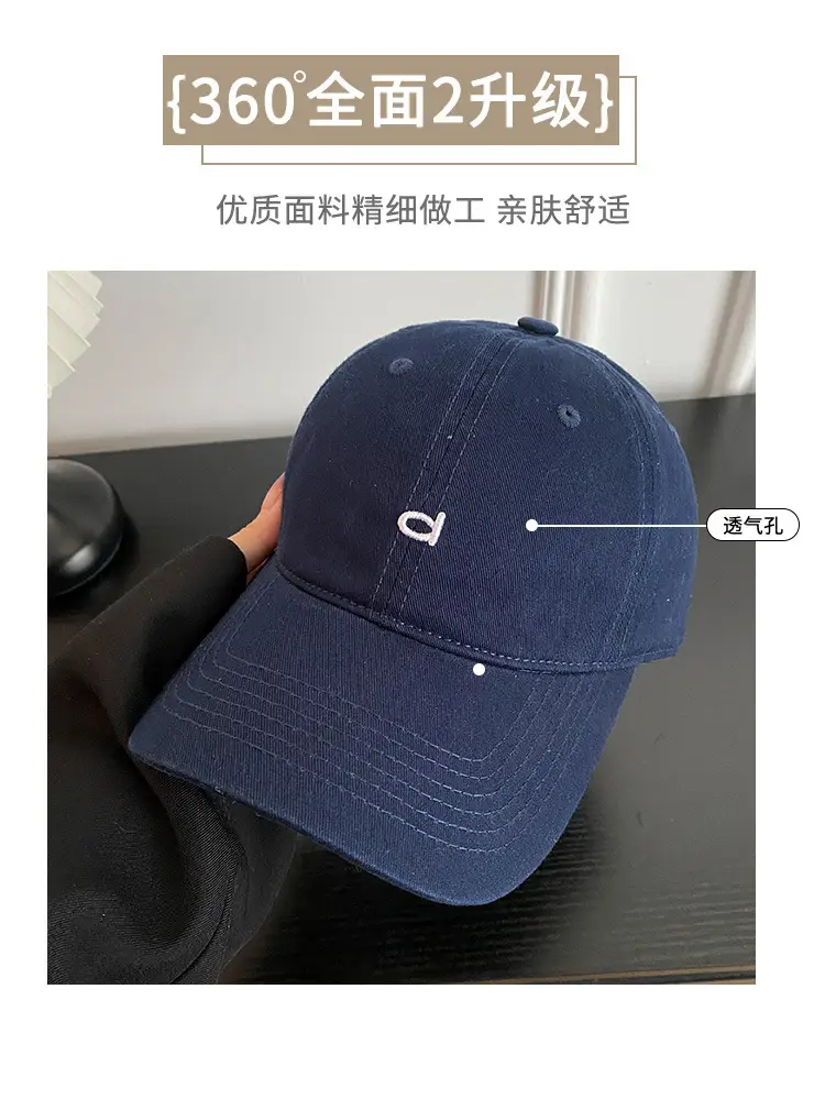 Korean Style Oversized Blue Baseball Cap for Women — feature 3