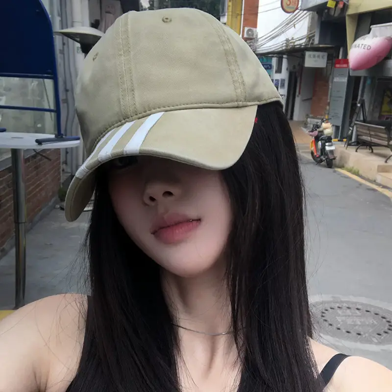 Black Striped Baseball Cap for Men Casual Summer Wear - Image 6
