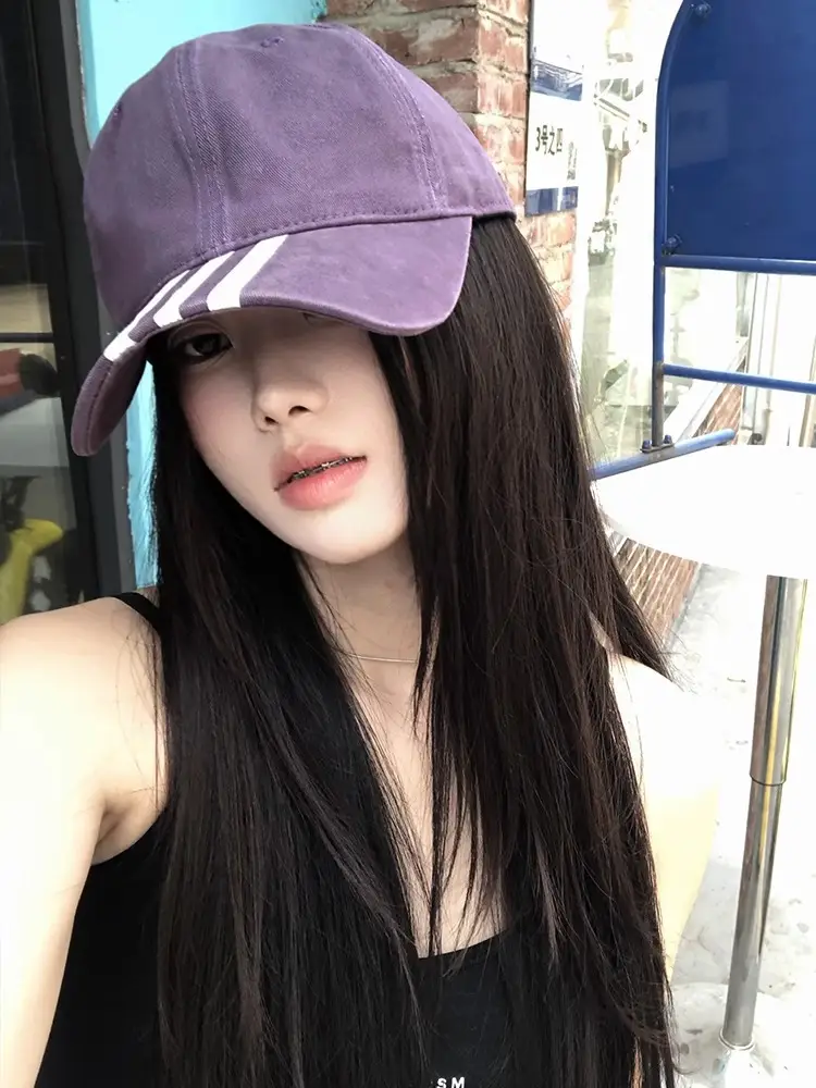 Black Striped Baseball Cap for Men Casual Summer Wear — feature 6
