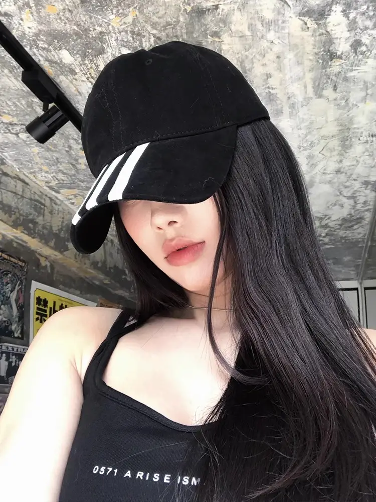 Black Striped Baseball Cap for Men Casual Summer Wear — feature 8