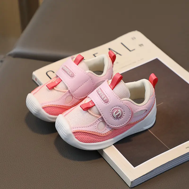 Baby Velcro Shoes White Orange Spring Autumn