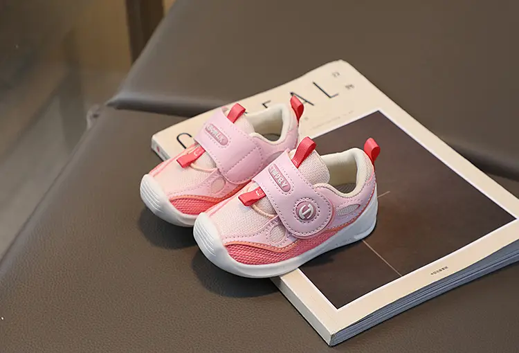 Baby Velcro Shoes White Orange Spring Autumn — feature 3