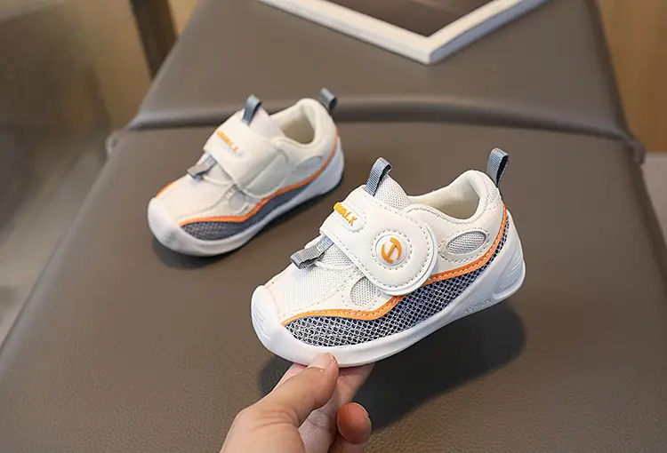 Baby Velcro Shoes White Orange Spring Autumn — feature 6