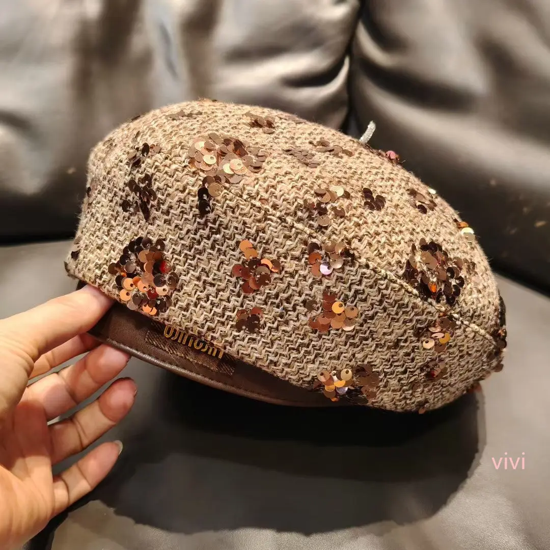 Korean-Style Sweet Retro Beret for Women with Leather Bristle - Image 4