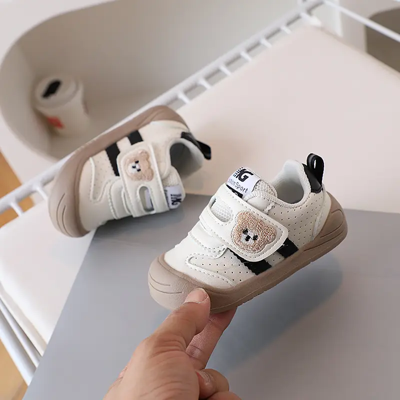 Baby Toddler Shoes 2025 Spring New Baby Shoes Baby Leather Shoes Autumn Children's Shoes Children's Bear Embroidery - Image 7