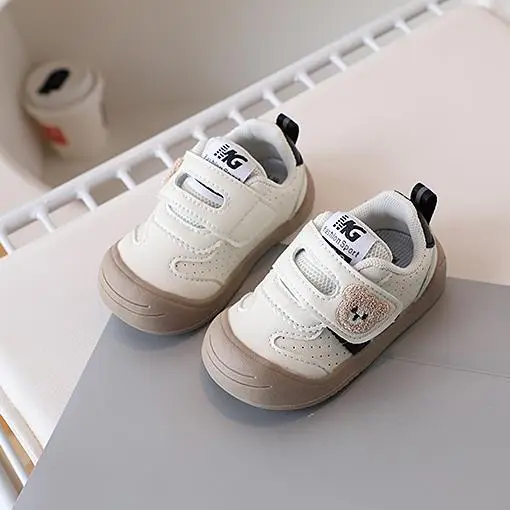 Baby Toddler Shoes 2025 Spring New Baby Shoes Baby Leather Shoes Autumn Children's Shoes Children's Bear Embroidery - Image 2