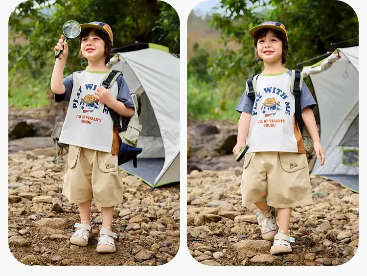 Dudu Jia Boys T-Shirt Cotton White Yellow — feature 12