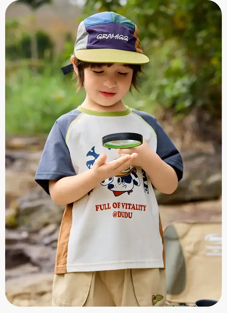 Dudu Jia Boys T-Shirt Cotton White Yellow — feature 13