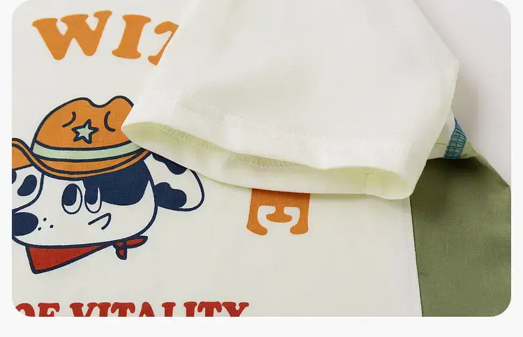 Dudu Jia Boys T-Shirt Cotton White Yellow — feature 18