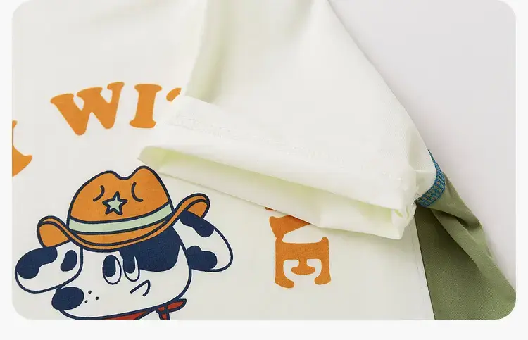 Dudu Jia Boys T-Shirt Cotton White Yellow — feature 19
