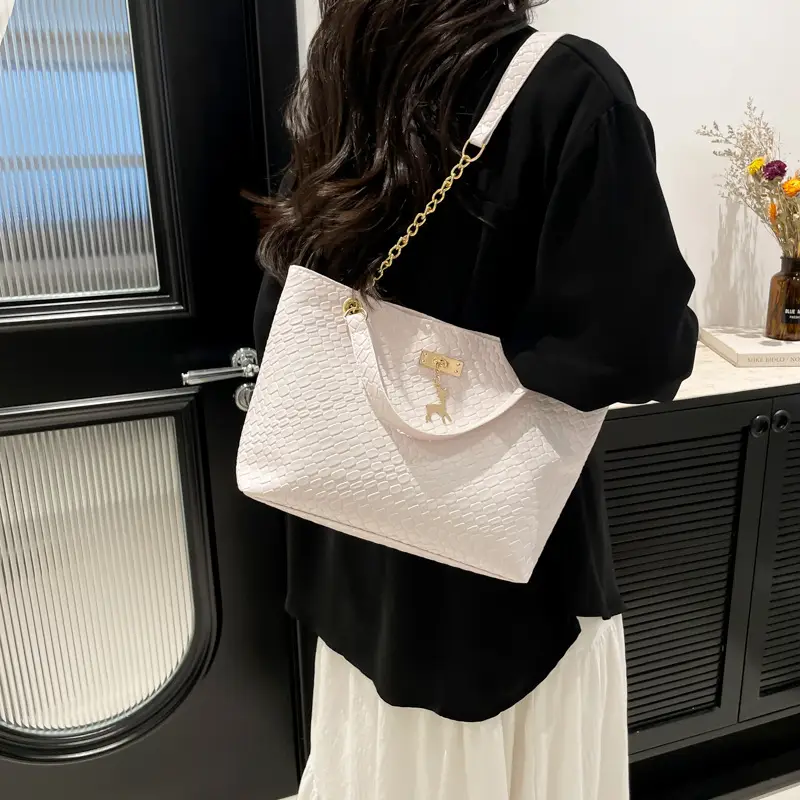 Red Snake Crocodile Tote Bag for Women 2025 - Image 8
