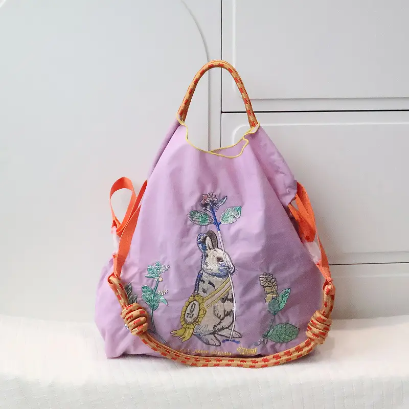 Cute Rabbit Embroidered Crossbody Bag Women Large Capacity - Image 24