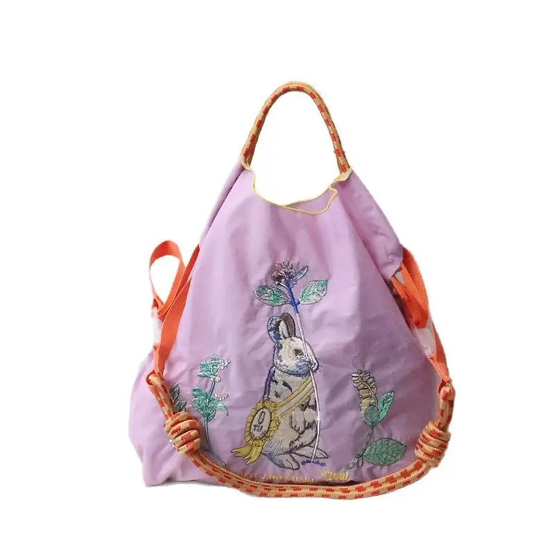 Cute Rabbit Embroidered Crossbody Bag Women Large Capacity - Image 25