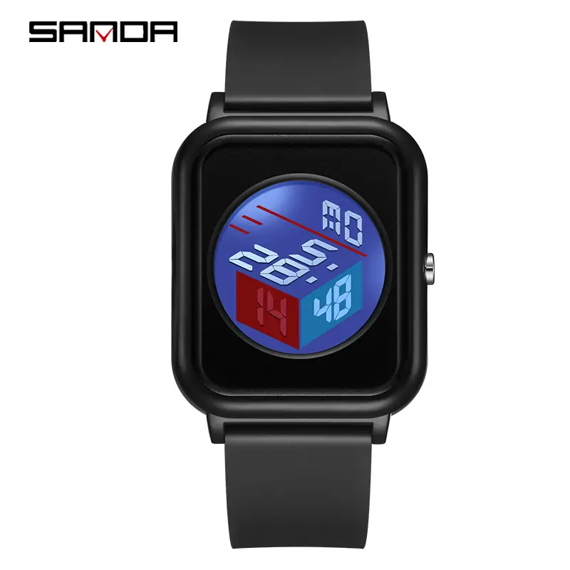 Sanda Men's Square Digital Watch with Timer & Waterproof - Image 13