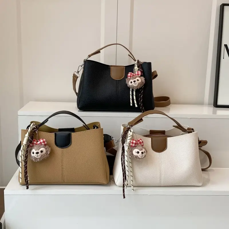 Women's 2025 Spring Shoulder Bags with Doll Decor - Image 7