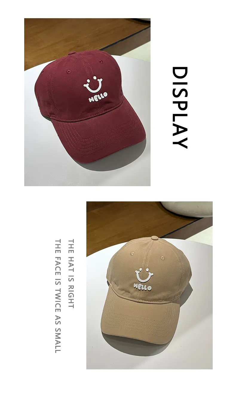 White Me Lo Cat Print Cap for Girls Spring Summer — feature 10