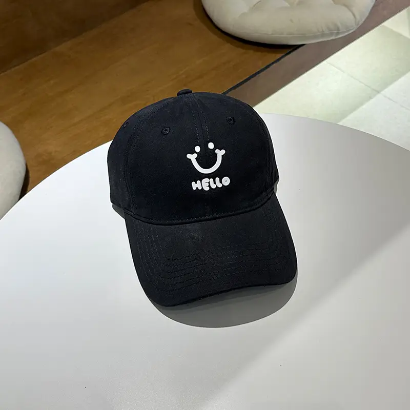 White Me Lo Cat Print Cap for Girls Spring Summer - Image 8
