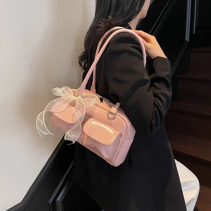 Women's Cream Korean Style Shoulder Bag 2025