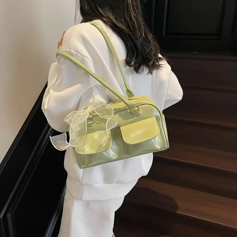 Women's Cream Korean Style Shoulder Bag 2025
