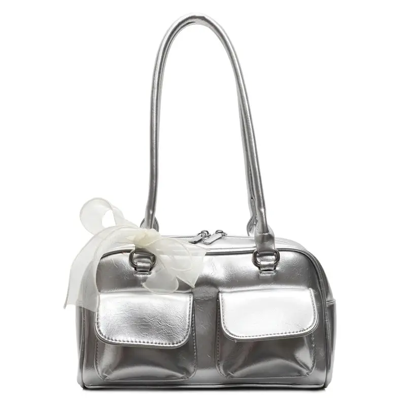 Women's Cream Korean Style Shoulder Bag 2025