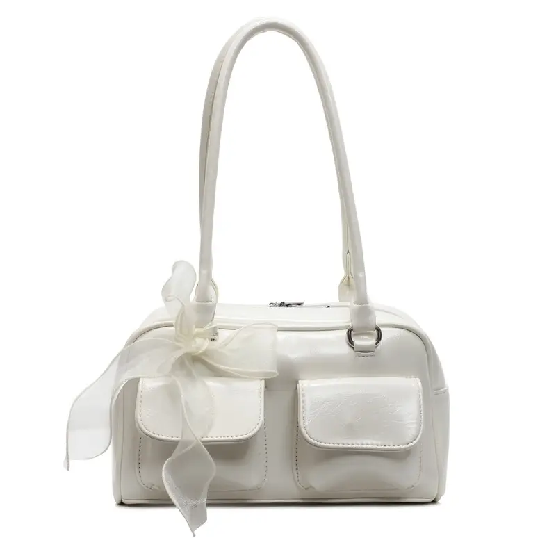 Women's Cream Korean Style Shoulder Bag 2025