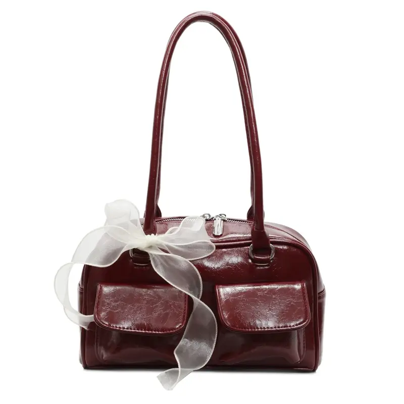 Women's Cream Korean Style Shoulder Bag 2025