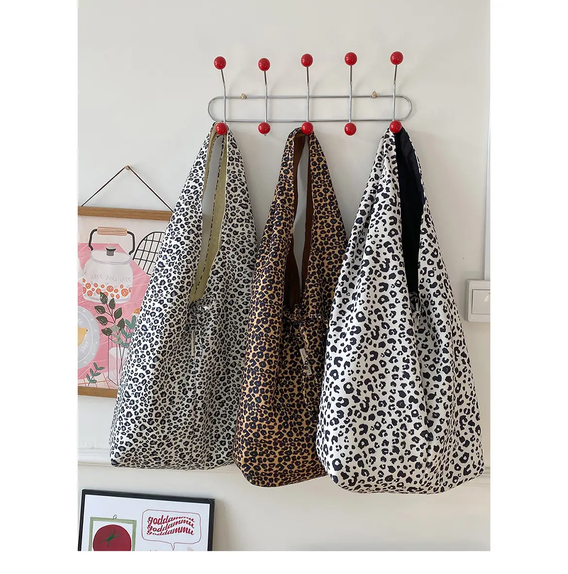 Leopard Print Large Cap Bag Women Trendy Shoulder — feature 2