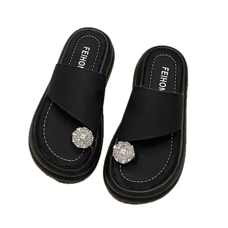 Women's Beach Slippers Rhinestone Non-slip Summer Sandals