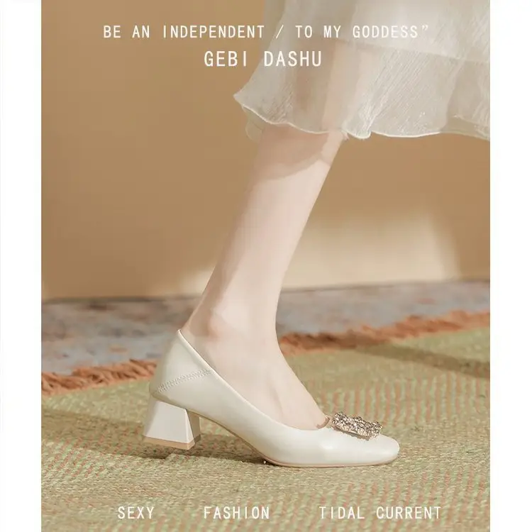 Niche Mary Jane Shoes 2025 Spring New All-match Gentle Late Evening Breeze Women's Skirt High Heels Thick Heel Single-layer Shoes - Image 5