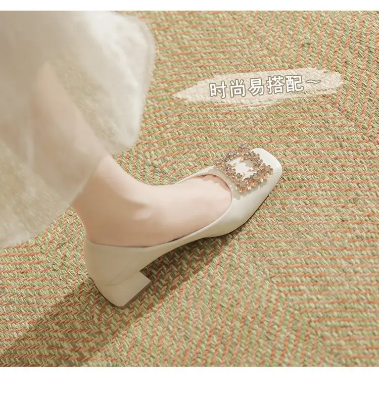Niche Mary Jane Shoes 2025 Spring New All-match Gentle Late Evening Breeze Women's Skirt High Heels Thick Heel Single-layer Shoes — feature 4