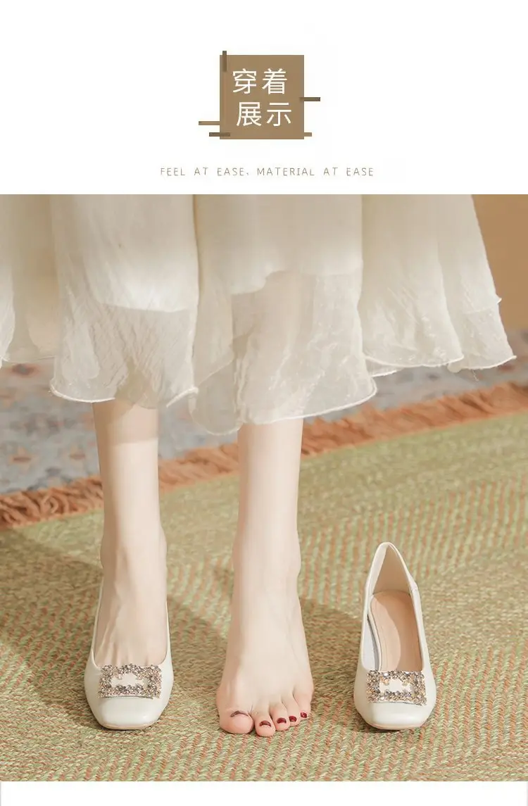 Niche Mary Jane Shoes 2025 Spring New All-match Gentle Late Evening Breeze Women's Skirt High Heels Thick Heel Single-layer Shoes — feature 9