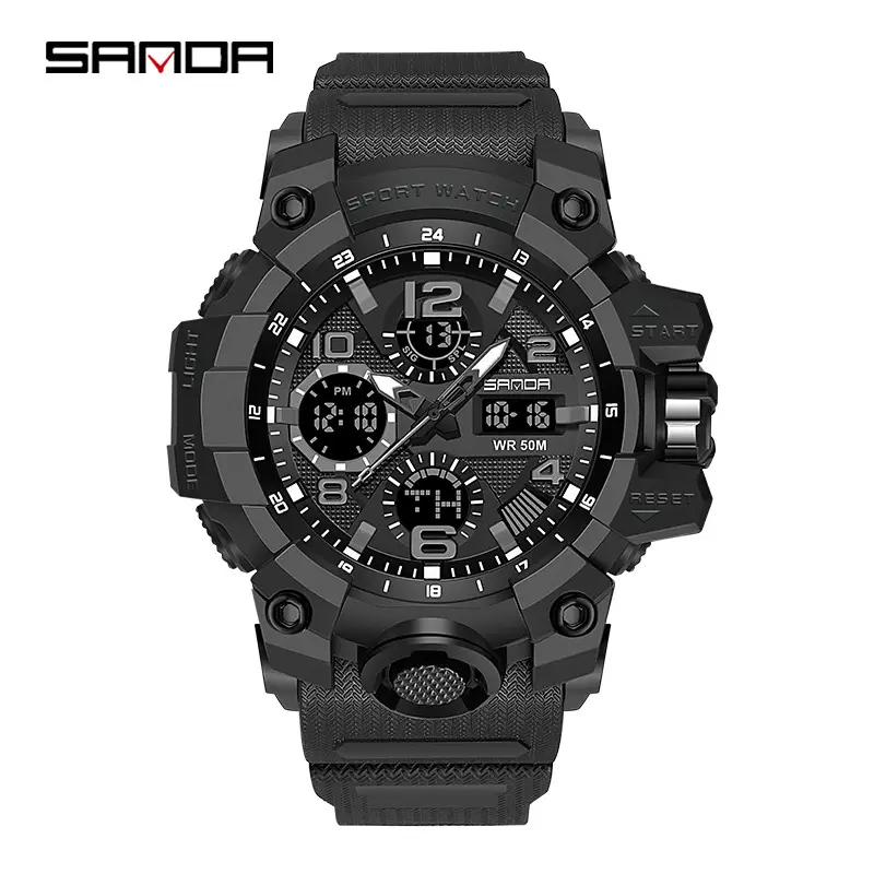 Sanda Sport Watch White Digital Analog with Reset Button - Image 29