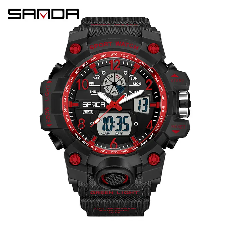 Sanda Sport Watch White Digital Analog with Reset Button - Image 49