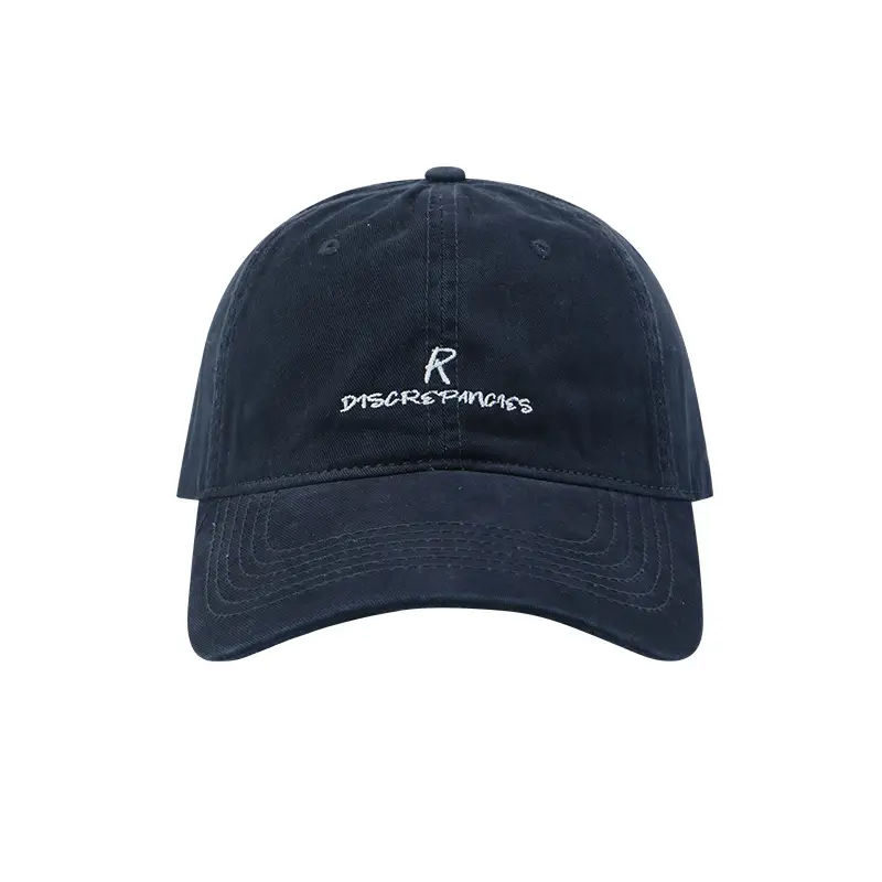 Pea Hat with Letter Embroidery Beige Wide Brim - Image 12