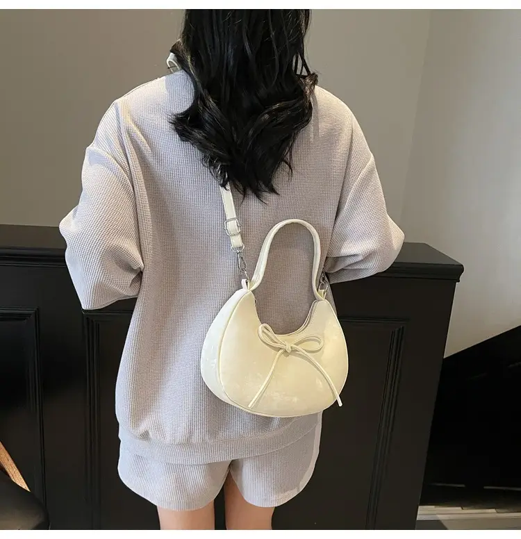 Women's Beaded Shoulder Bag with Bow Design — feature 28