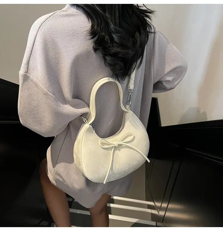 Women's Beaded Shoulder Bag with Bow Design — feature 29