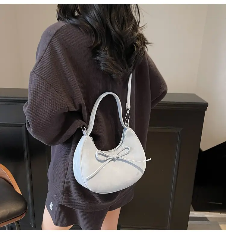 Women's Beaded Shoulder Bag with Bow Design — feature 34