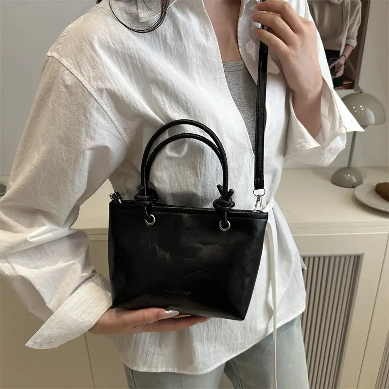 Yellow Retro Textured Shoulder Crossbody Bag - Image 11