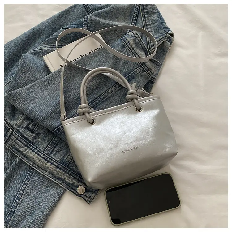 Yellow Retro Textured Shoulder Crossbody Bag — feature 10