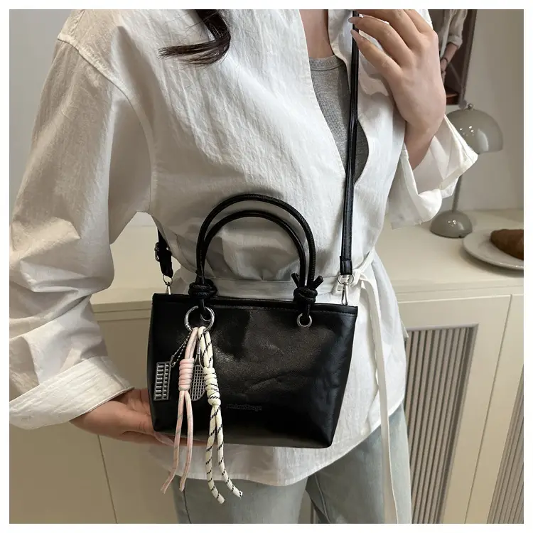 Yellow Retro Textured Shoulder Crossbody Bag — feature 13