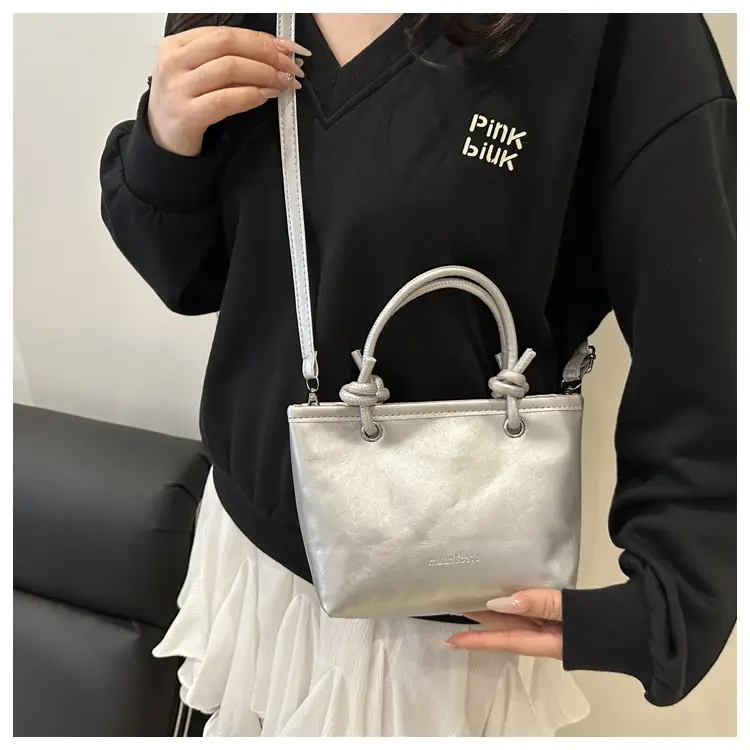 Yellow Retro Textured Shoulder Crossbody Bag — feature 16