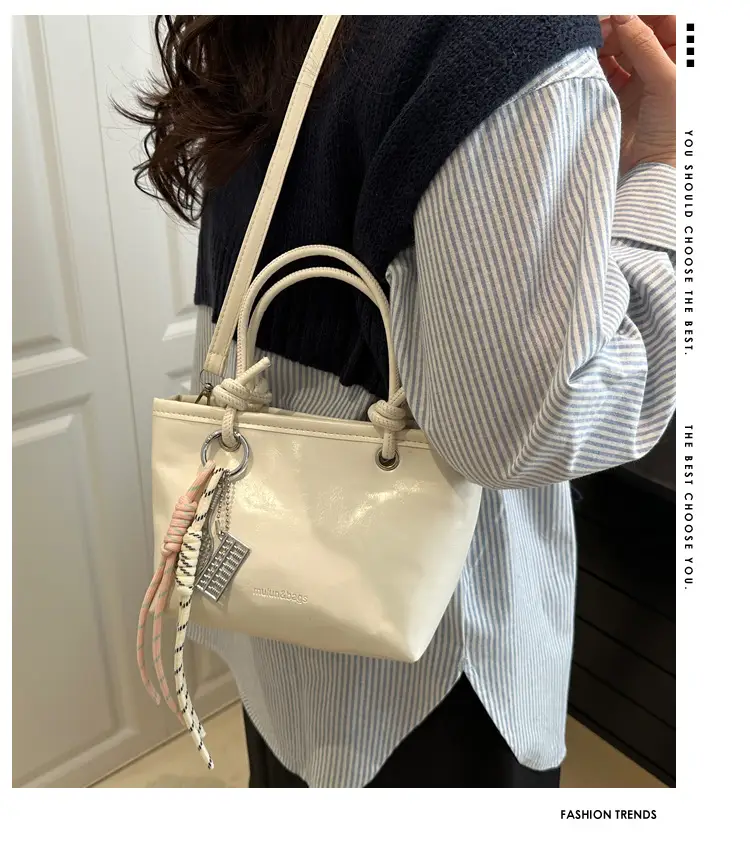 Yellow Retro Textured Shoulder Crossbody Bag — feature 2