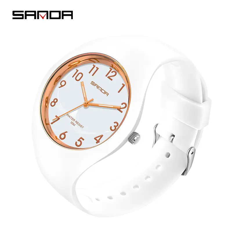 Sanda Quartz Watch White Candy Color Ultra-Thin - Image 12