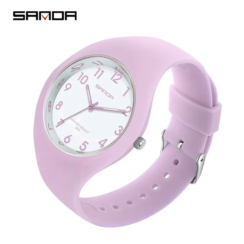Sanda Quartz Watch White Candy Color Ultra-Thin - Image 2