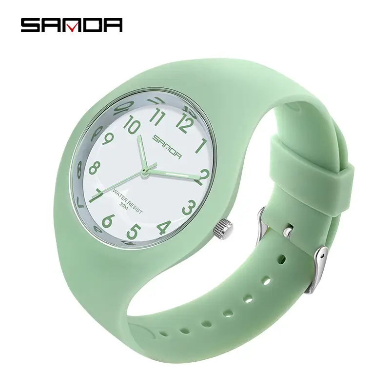 Sanda Quartz Watch White Candy Color Ultra-Thin - Image 3
