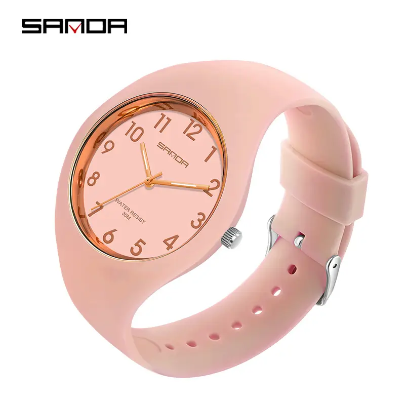 Sanda Quartz Watch White Candy Color Ultra-Thin - Image 4
