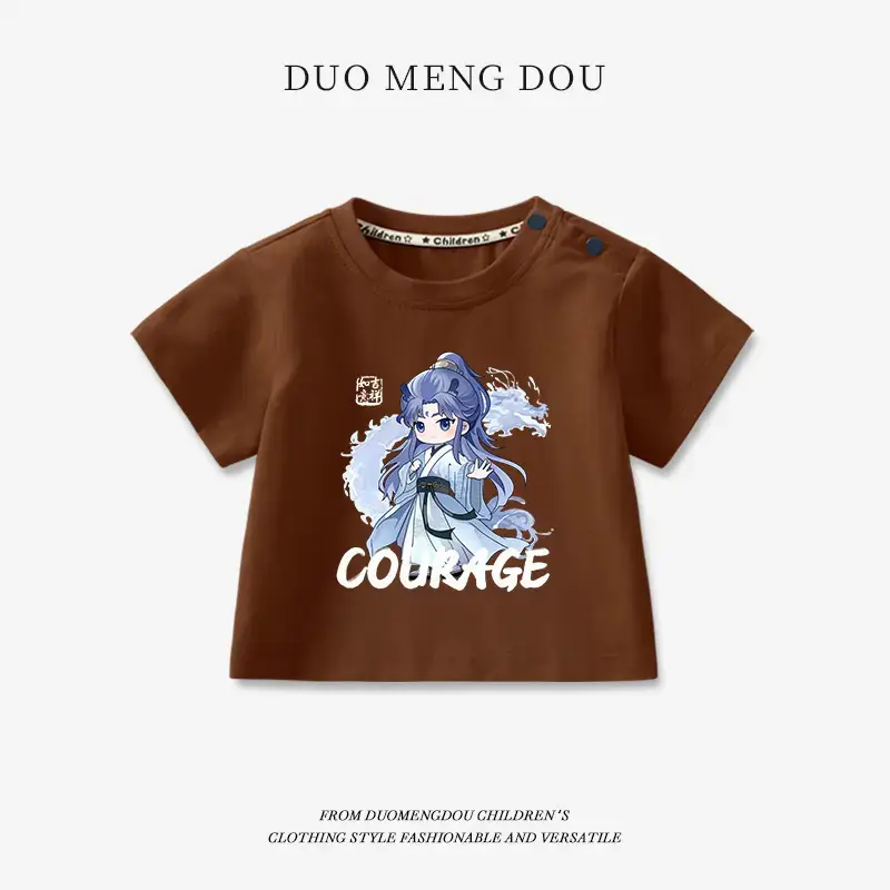 Boys Pink Cotton T-Shirt Nezha Print 2025 - Image 25